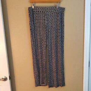 Tutta Bella Design Elegant Geometric Women's Wide Leg Pants